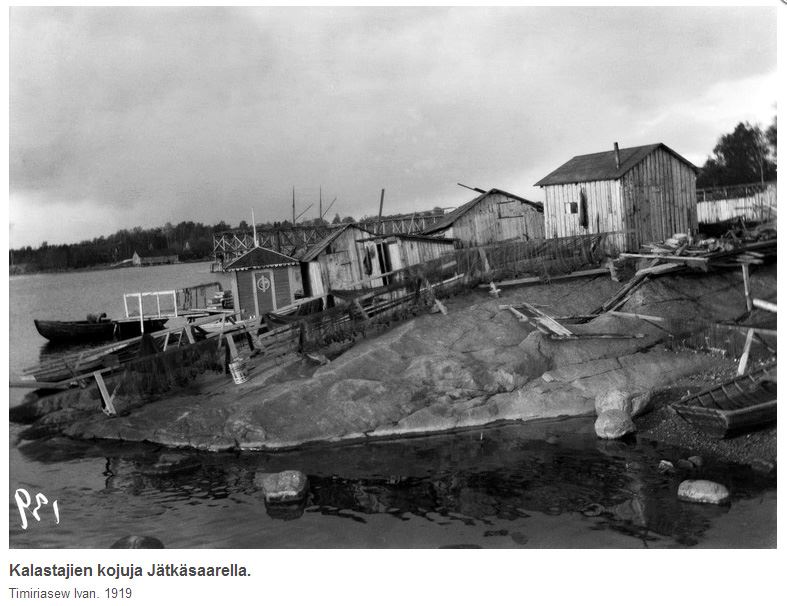Fisustajan kojuja Jätkäsaarella, 1919
