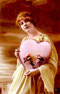 Ystävänpäiväkortti 1900-luvun alusta.