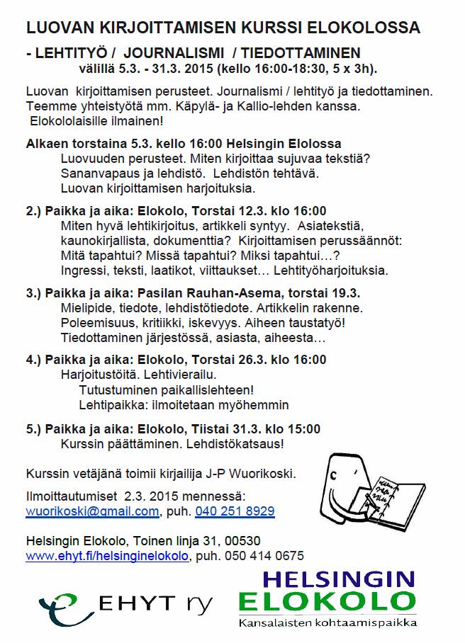 Luovan kirjoittamisen kurssi