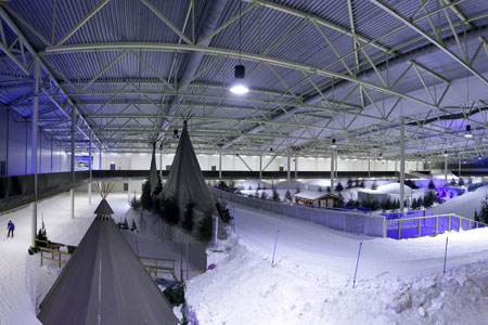 Panoraamafoto Kivikon hiihtohallista, foto: hel.fi