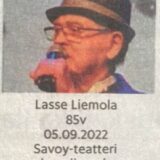 Lasse Liemola 85v 5.9 Onnittelut